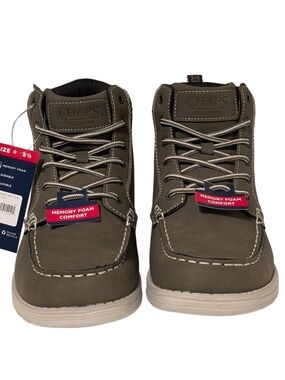 Chaps Derek Moc Toe Chukka Boots Olive Men Size 8.5 Memory Foam New Box